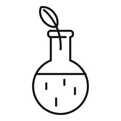 Poster - herbal eco flask icon. outline herbal eco flask vector icon for web design isolated on white backgro