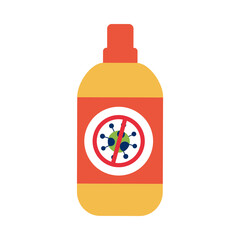 Sticker - soap bottle with covid19 isolated icon