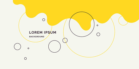 Fototapete - Poster with dynamic waves. Vector illustration in minimal style. Abstract background.