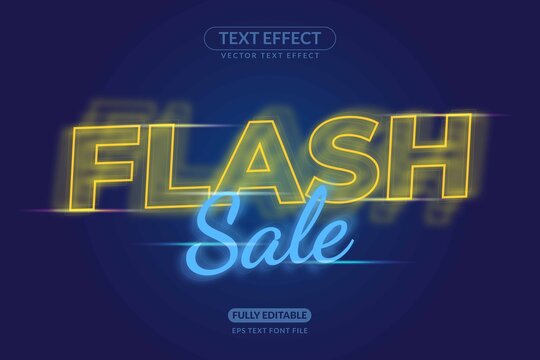 Editable Flash Sale Discount Text Effect