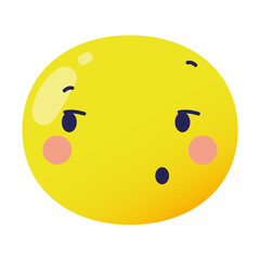 Sticker - disorientated emoji face classic flat style icon