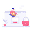 © SmashingStocks - Web encryption illustration in trendy flat style best for cyber security Web encryption illustration in trendy flat style best for cyber security
