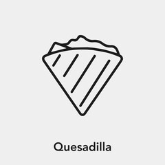 Poster - quesadilla icon vector. Linear style sign for mobile concept and web design. quesadilla symbol illustration. Pixel vector graphics - Vector. 