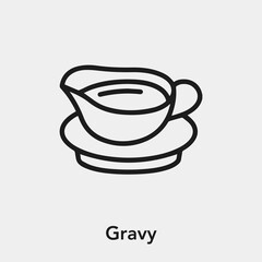 Poster - gravy icon vector sign symbol