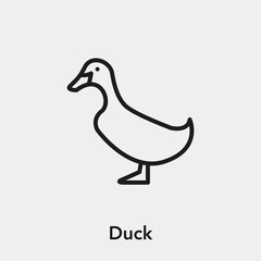Poster - duck icon vector sign symbol