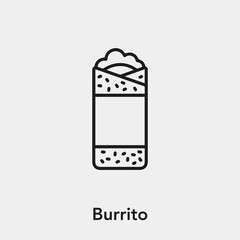 Poster - burrito icon vector sign symbol