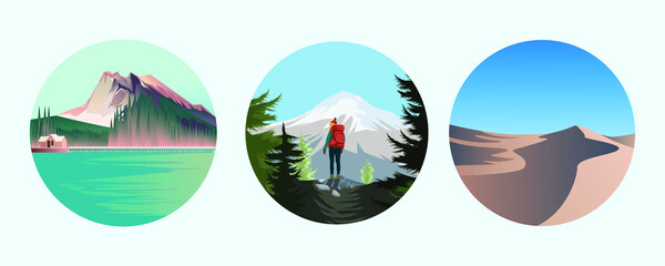 Landscape vector illustration