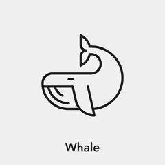 Poster - whale icon vector sign symbol