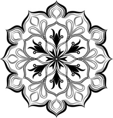 Poster - Vector Beautiful Mandala.Flower Mandalas.