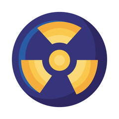 Wall Mural - nuclear caution signal isolated icon