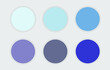 © Anastasiia - color palette of six blue shades for web design