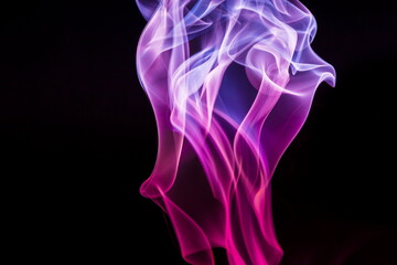 Colored smoke on black background