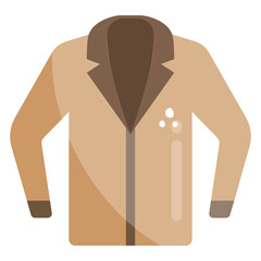 Sticker - 
Formal men coat and ceremonial apparel, icon in flat design.
