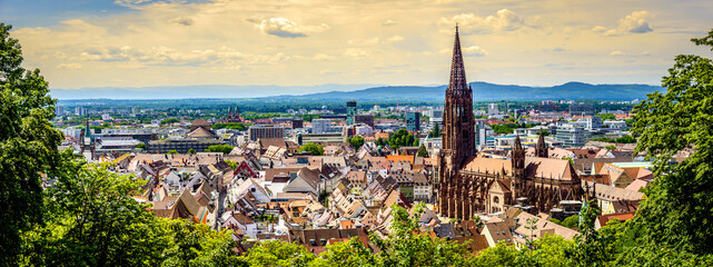 Poster - old town of freiburg im breisgau - germany