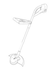 Wall Mural - outline trimmer grass cutter