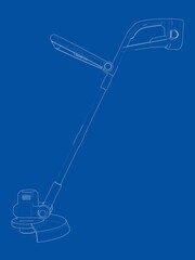 Wall Mural - outline trimmer grass cutter