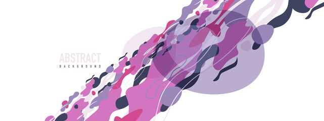 Trendy liquid style shapes abstract design, dynamic vector background for placards, brochures, posters, web landing pages, covers or banners