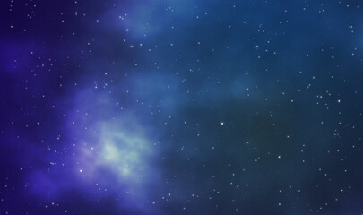 Wall Mural - Spacescape illustration design background with stars field in the galaxy