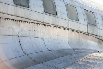 Wall Mural - Old Aircraft Metal Covering tiles Texture