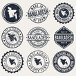 © josepperianes - Bangladesh Travel Stamp Made In Product Stamp Logo Icon Symbol Design Insignia.
