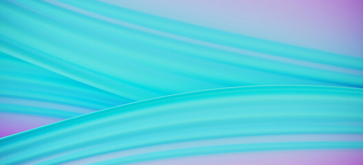 Poster - Minimal background for soft and smooth banner concept. Gradient ripple pink and blue flowing liquid surface background. 3d rendering illustration.