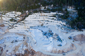 Marble quarry site in Thassos, Greece