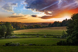 Fototapeta  - Sunset on the Farm
