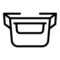 Sticker - Retro waist bag icon. Outline retro waist bag vector icon for web design isolated on white background
