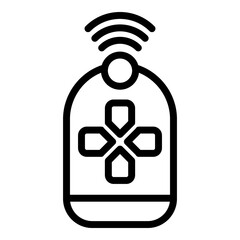 Poster - Home remote control icon. Outline home remote control vector icon for web design isolated on white background