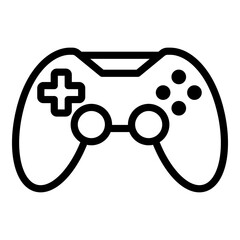 Poster - Video game joystick icon. Outline video game joystick vector icon for web design isolated on white background