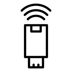 Poster - Wireless remote control icon. Outline wireless remote control vector icon for web design isolated on white background