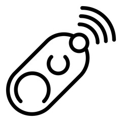 Poster - Lock car remote control icon. Outline lock car remote control vector icon for web design isolated on white background