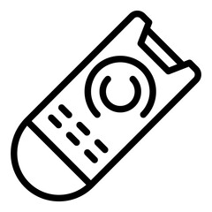 Poster - Circle remote control icon. Outline circle remote control vector icon for web design isolated on white background