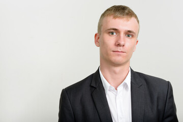 Wall Mural - Portrait of young businessman with blond hair