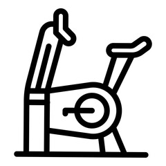 Poster - man exercise bike icon. outline man exercise bike vector icon for web design isolated on white backg