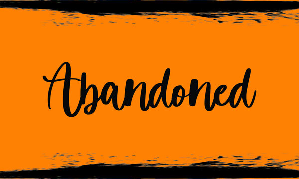 Abandoned Brush Calligraphy Handwritten Typography Text on
Dark Yellow Background
