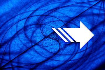 Wall Mural - Next icon vortex spiral blue background illustration