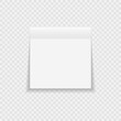 © Даша Рябець - Vector memory pad with shadow on transparent background. Paper note pad realistic mock up design, blank empty sticky note