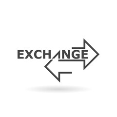 Poster - Exchange icon with shadow