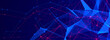 © Olga - Abstract polygonal space with connecting dots and lines. Dark background. Connection structure. 3d Widescreen
