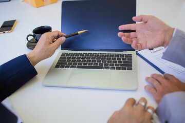 businessman working on computer