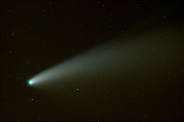 Wall Mural - A dazzling view of a comet (Neowise) in the night sky