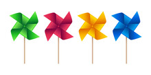 Colorful Pinwheel Icon Set