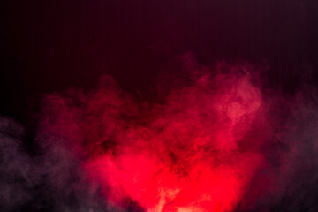 Wall Mural - red smoke on black