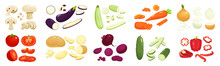 Sliced Vegetables Poster