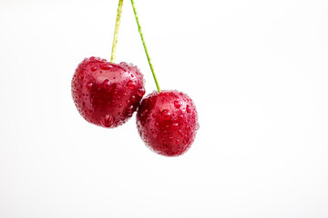 Fresh red cherries