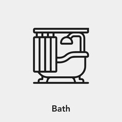 Poster - bath icon vector sign symbol