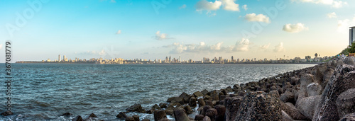 Panaroma Of Marine Drive Mumbai
