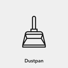 Poster - dustpan icon vector sign symbol