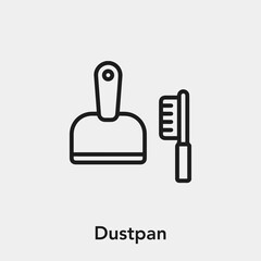 Poster - dustpan icon vector sign symbol
